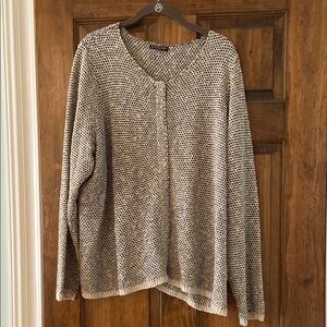 Eileen Fisher (Size XLg) Women's knitted Beige Sweater. Size tag was removed